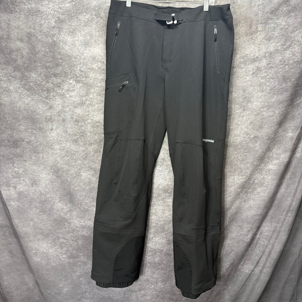 Patagonia Alpine Guide Softshell Pants Womens Size 12 Black Gorpcore Polartec